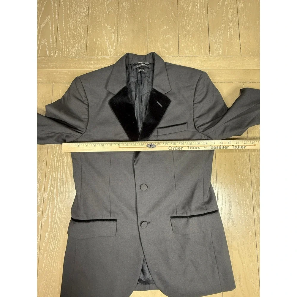 Marc Jacobs Tuxedo Jacket Mens 48 Black Velvet Trim Blazer Made‎ In Italy